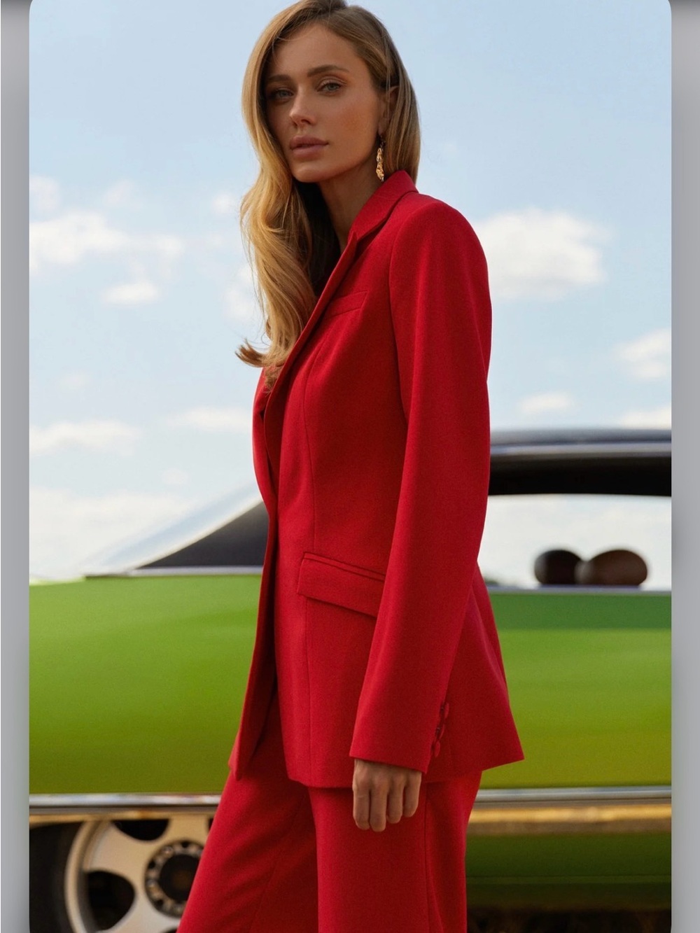 Burberrys' Vintage Logo Red Blazer - Picture 2 of 12